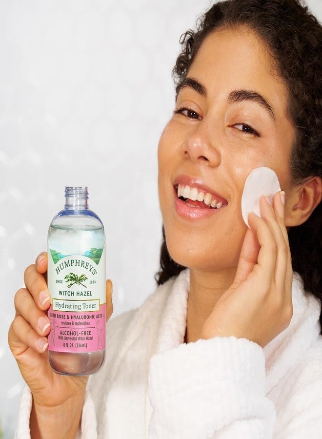 Humphreys Witch Hazel Hydrating Toner | Wild Harvested Witch Hazel & Rose | Natural, Alcohol-Free Formula | Balancing & Hydrating | Clears Pores | 8 Fl Oz - Image 4